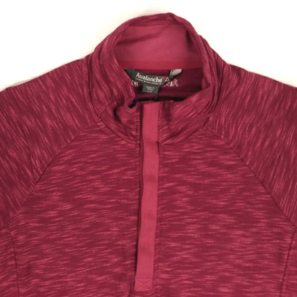 Avalanche Rouge Red Loma Snap Long Sleeve Pullover Knit Jacket Womens Large - Picture 3 of 15